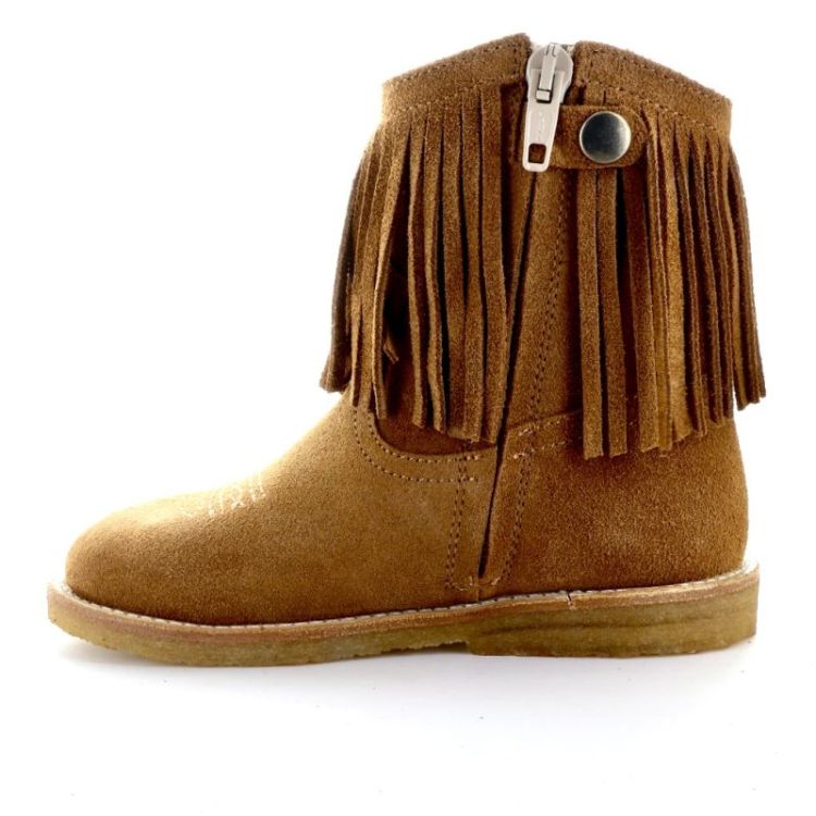 boot with fringes cognac 