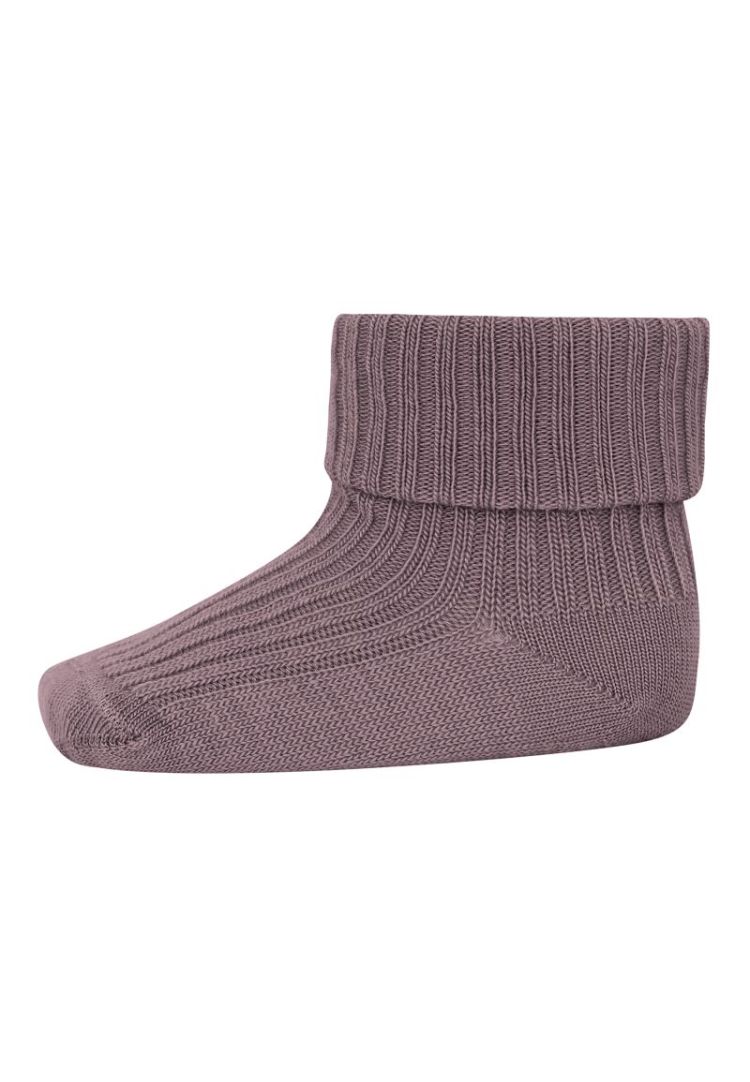 Wool rib baby socks 33 Dark Purple