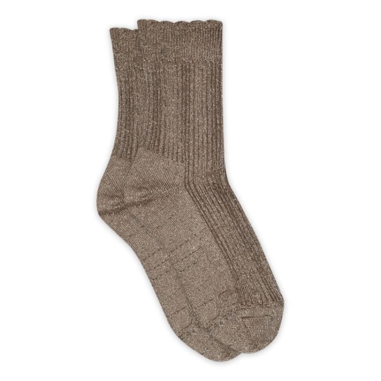 Celosia glitter socks 76 Brown Sienna