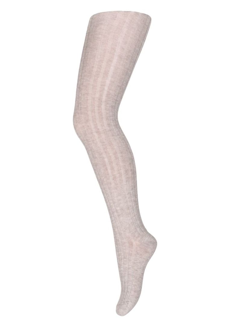 Cotton rib tights 489 Light Brown