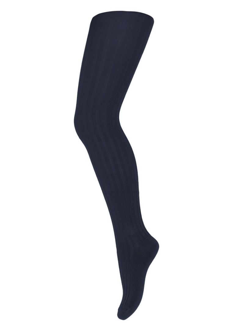 Cotton rib tights 807 Navy