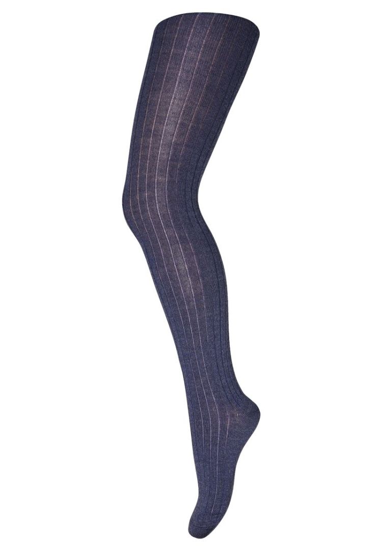 Wool rib tights 498 Dark Denim
