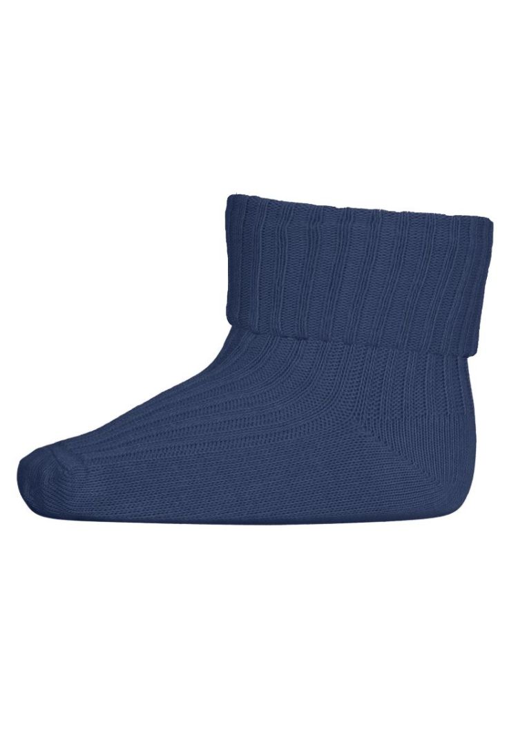 cotton rib baby socks 302 True Blue
