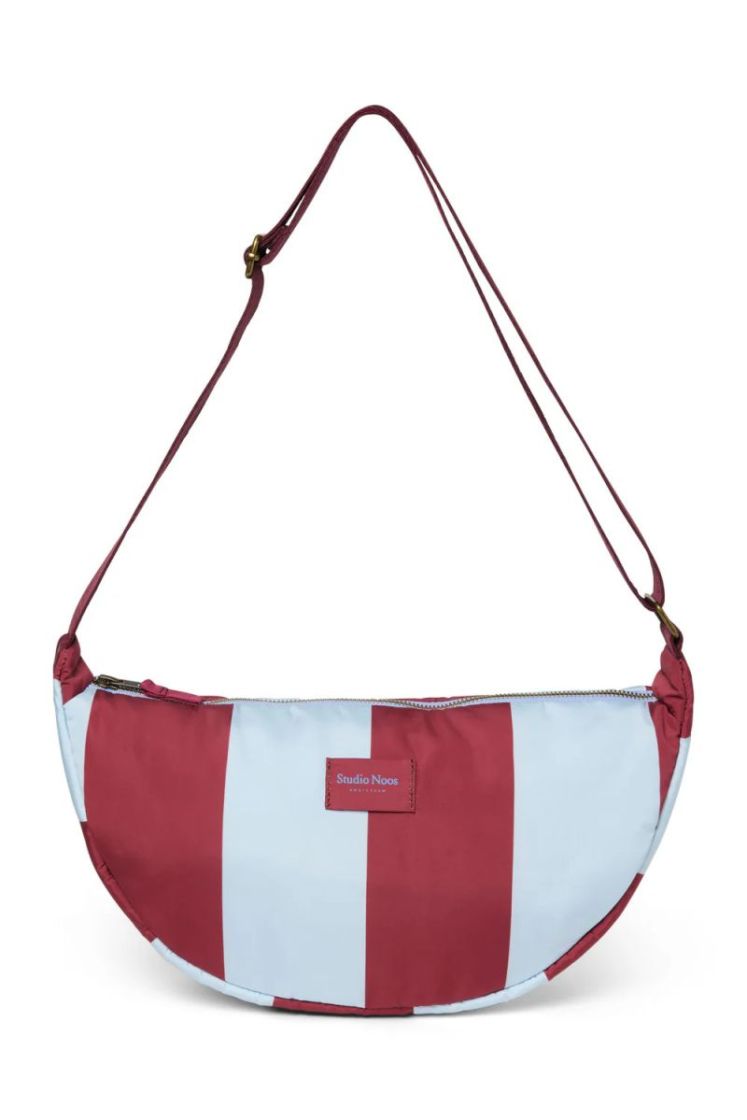 bold stripe adult fanny pack bordeaux