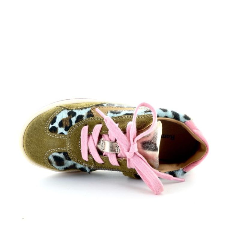 Romagnoli sneaker leo print caval celeste